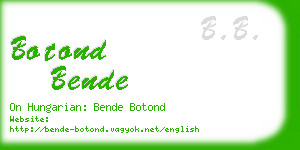 botond bende business card